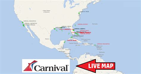 carnival cruise tracking map